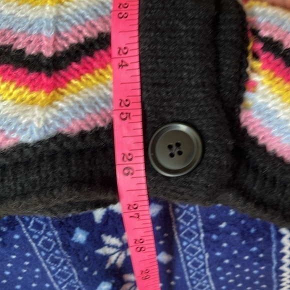 Women’s Black, Pink, Blue Knitted Cardigan Size Large NWOT - Picture 6 of 8